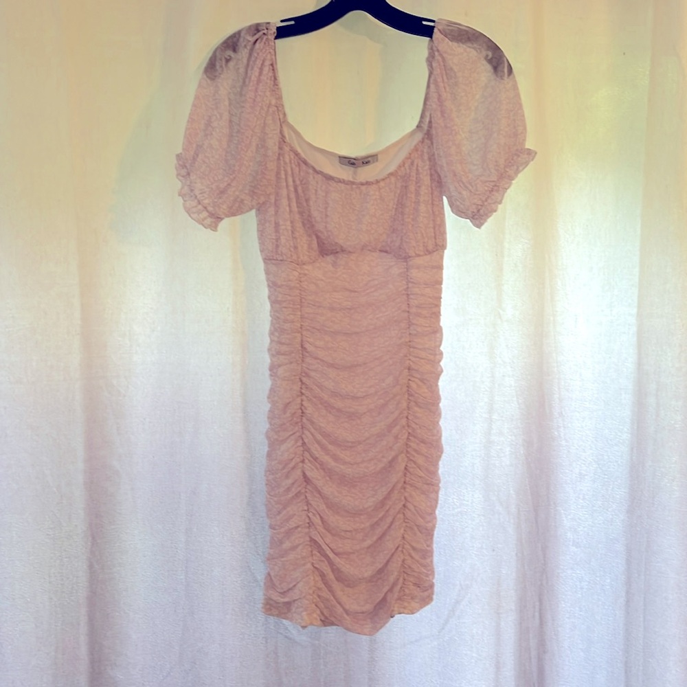 Pretty lavender and white spring/summer dress